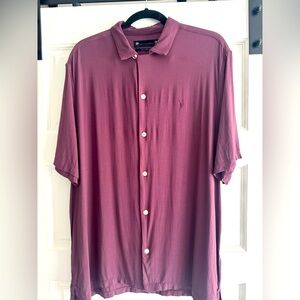 Like New AllSaints Venice Revere Collar Ramskull Shirt